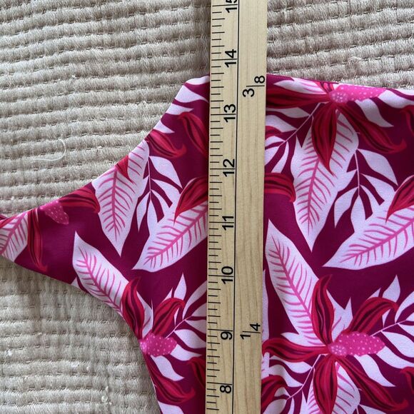 Sweet Honey Hawaii Reversible One Piece Swimsuit Women Medium Monstera Floral - Picture 7 of 9